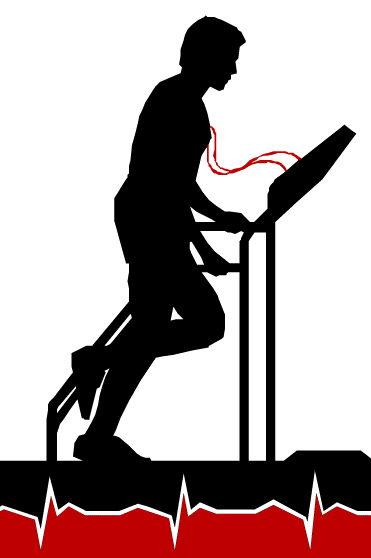 Ilustración gratis - Hombre corriendo en gimnasio