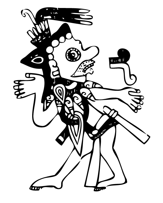 Ilustración gratis - Ilustración de un Bailarín Azteca