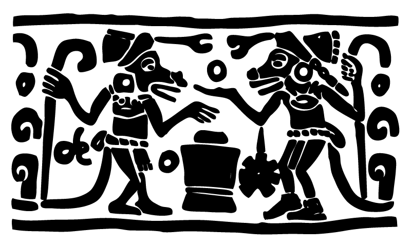 Ilustración gratis - Guardianes aztecas