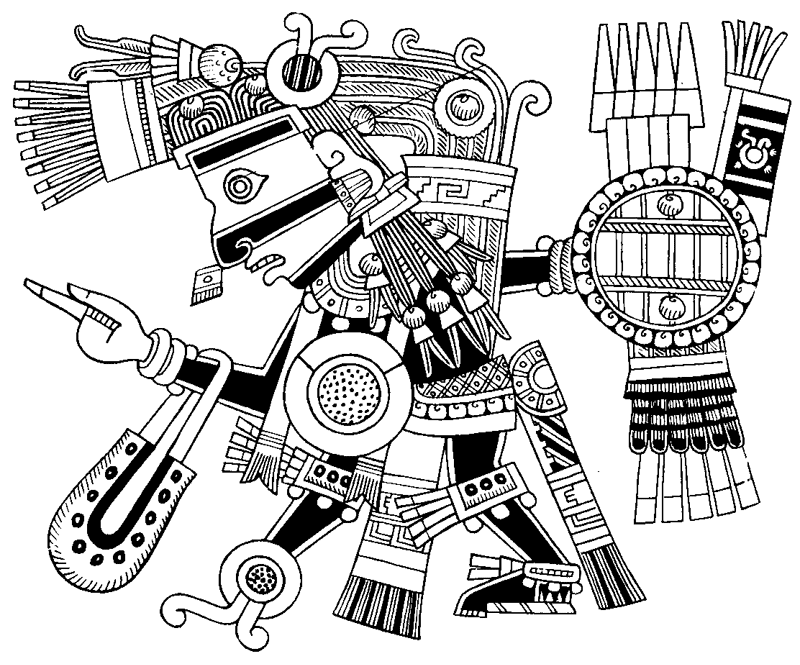 Ilustración gratis - Dios azteca Tezcatlipoca