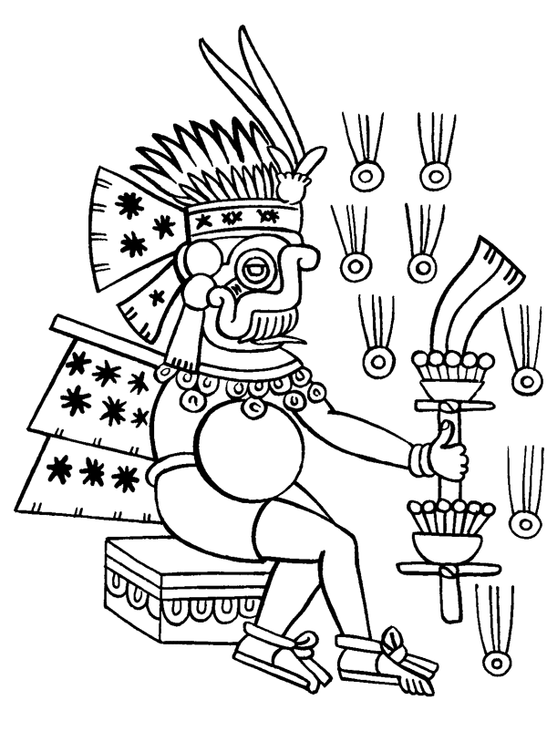 Ilustración gratis - Dios azteca Tláloc