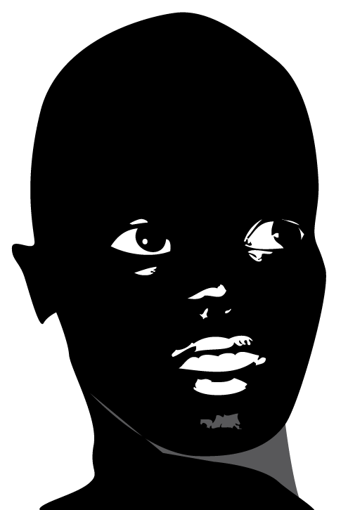 Ilustración gratis - Rostro de un niño africano
