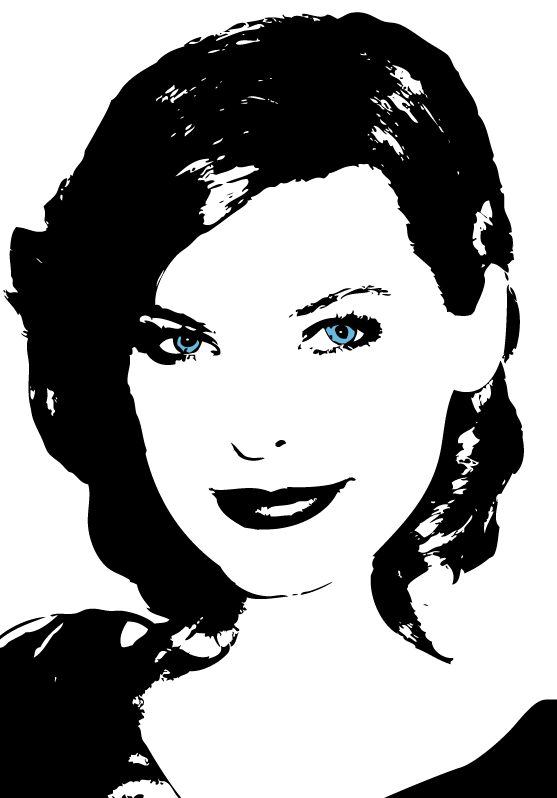 Ilustración gratis - Ilustración del rostro de Milla Jovovich