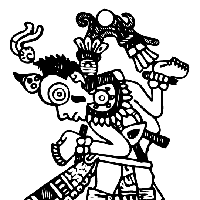Dibujo azteca – hombre bailando