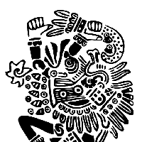 Ilustración de Ehécatl-Quetzalcoat