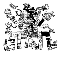 Dioses Quetzalcoatl y Mictlantecuhtli