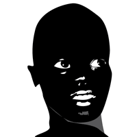 Rostro de un niño africano