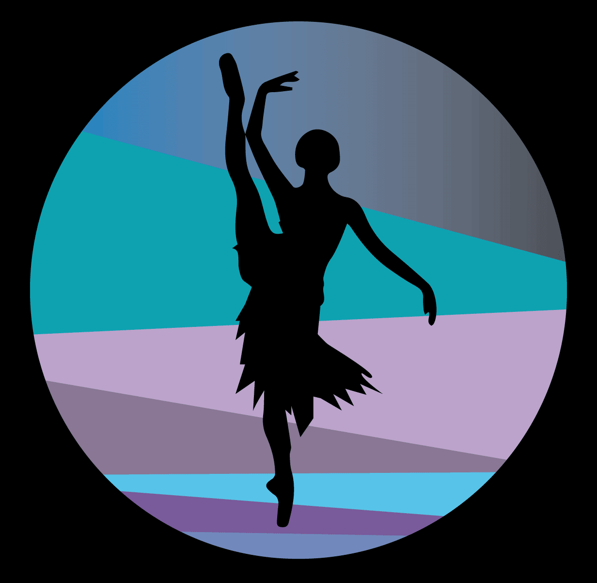 Ilustración gratis - Bailarina con pierna levantada