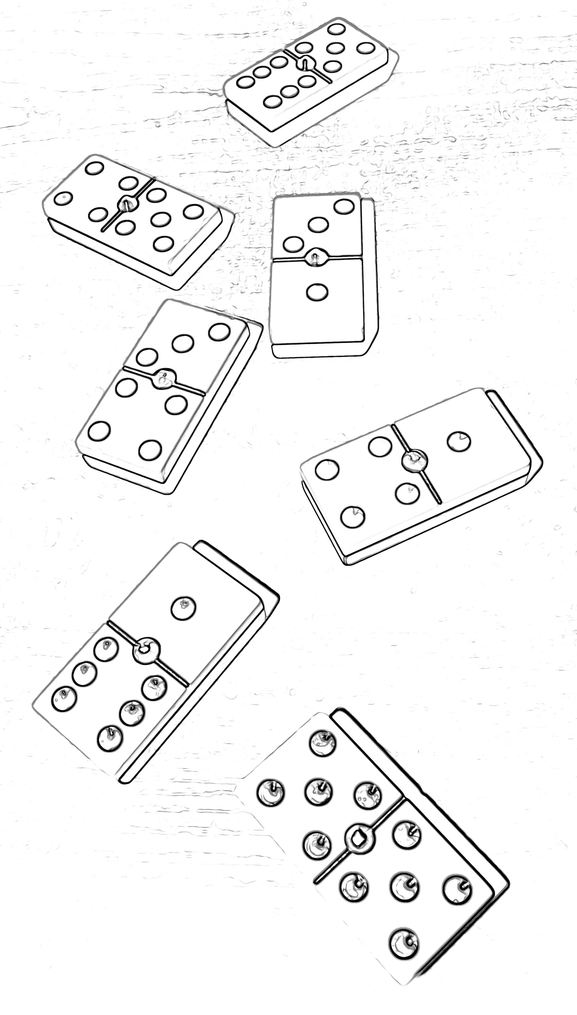 Ilustración gratis - Fichas del dominó