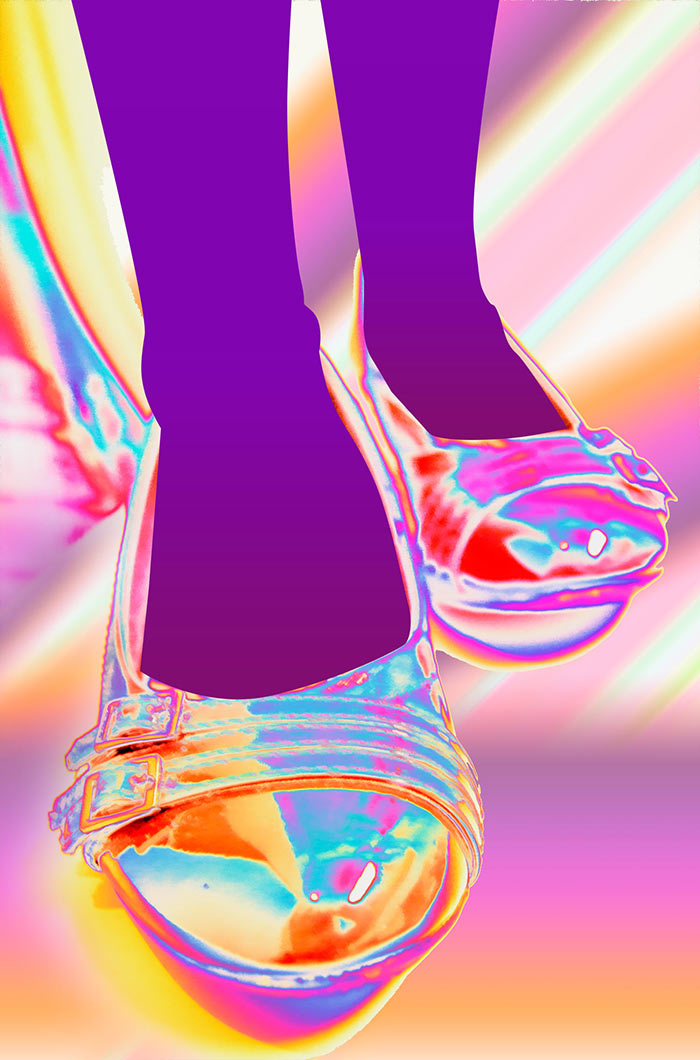 Ilustración gratis - Zapatos de mujer con luces neon