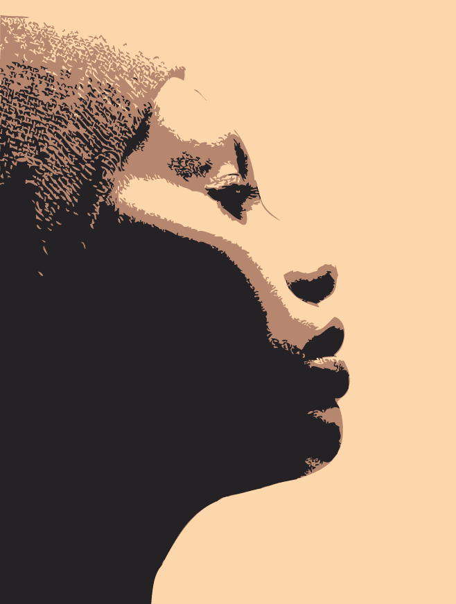 Ilustración gratis - Mujer africana de perfil