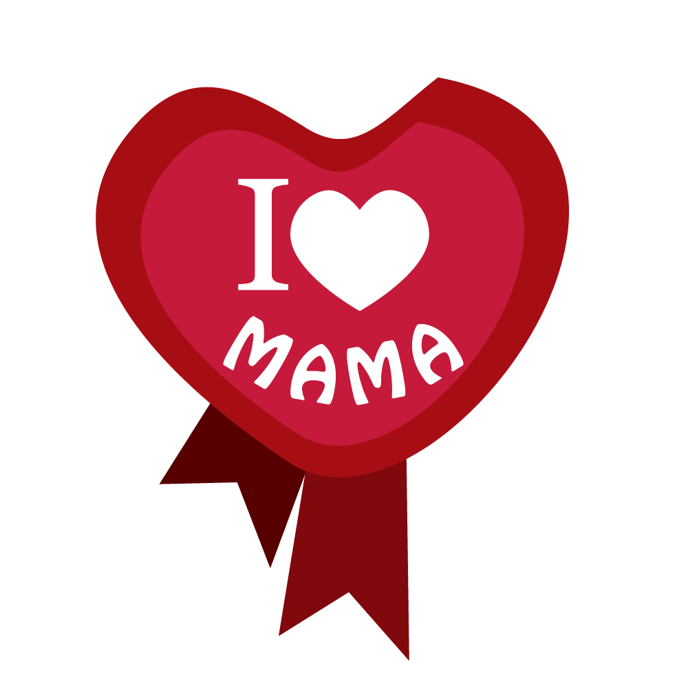 Ilustración gratis - Ilustración I love Mama dentro de un corazón