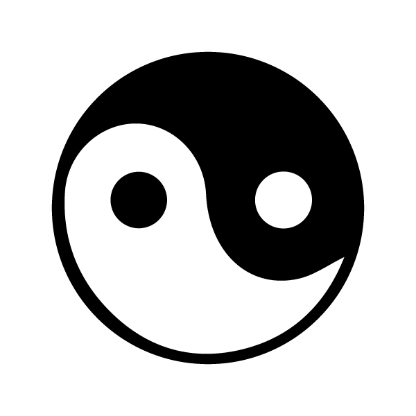 Ilustración gratis - Símbolo del yin y yang