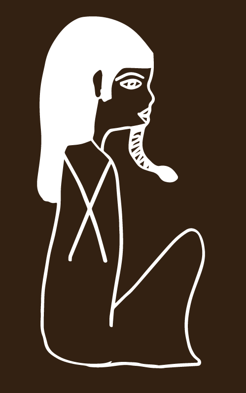 Ilustración gratis - Figura egipcia sentada