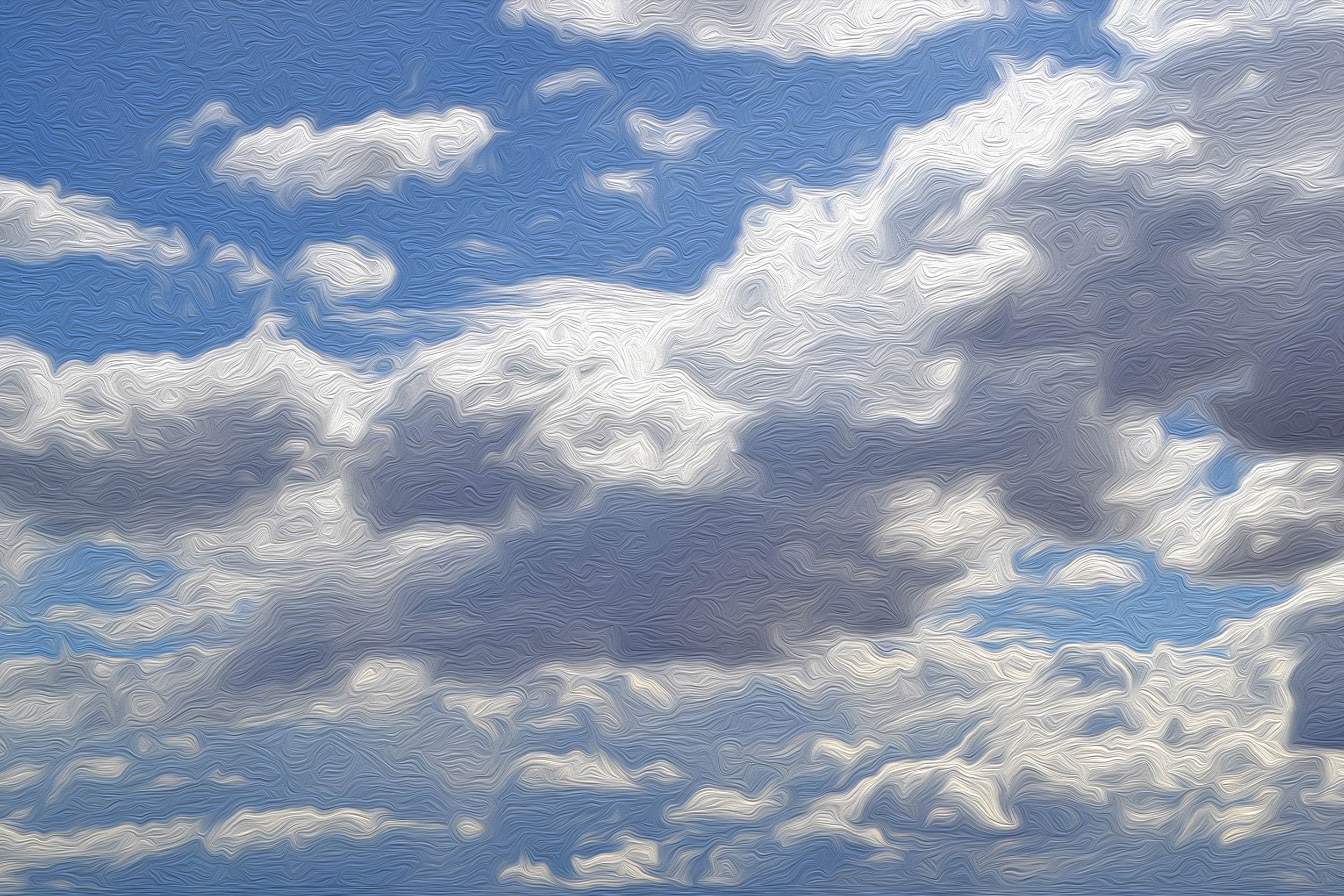Ilustraciones y fotografía de grandes nubes