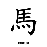 letras chinas palabra caballo