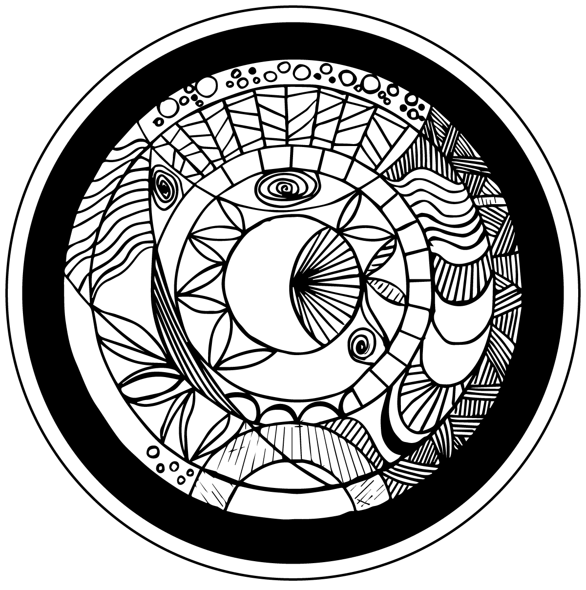 Ilustración gratis - Mandala abstracto y con formas naturales