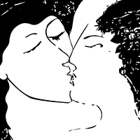 beso ilustracion