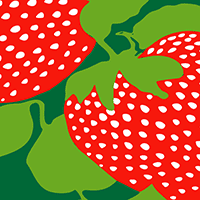 ilustracion moderna fresas