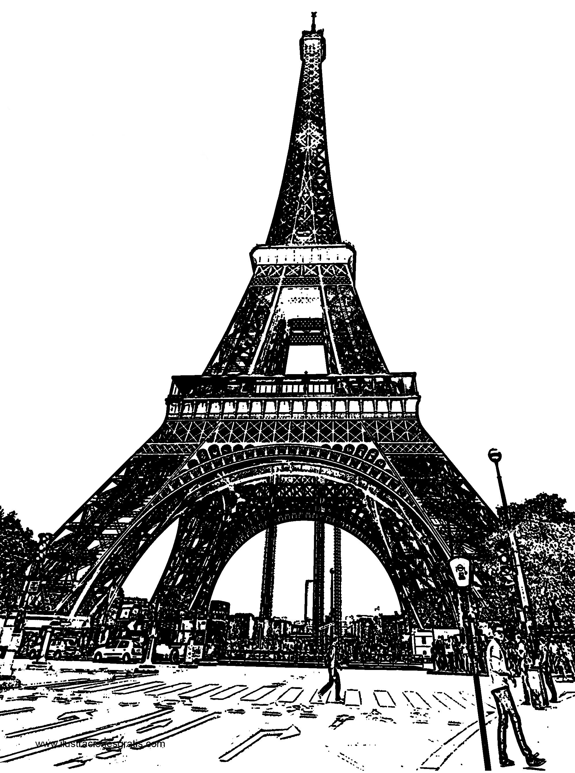 La Torre Eiffel - dibujo vectorial - Cristina