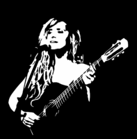 mujer música guitarra