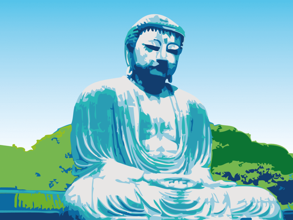 Ilustración Gran Buda sentado