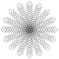 Mandala con cuadrados