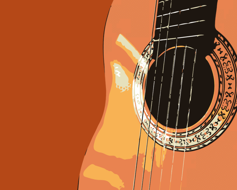 dibujo vectorial guitarra