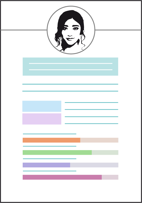 Ilustración CV Ficha persona CV Ficha persona